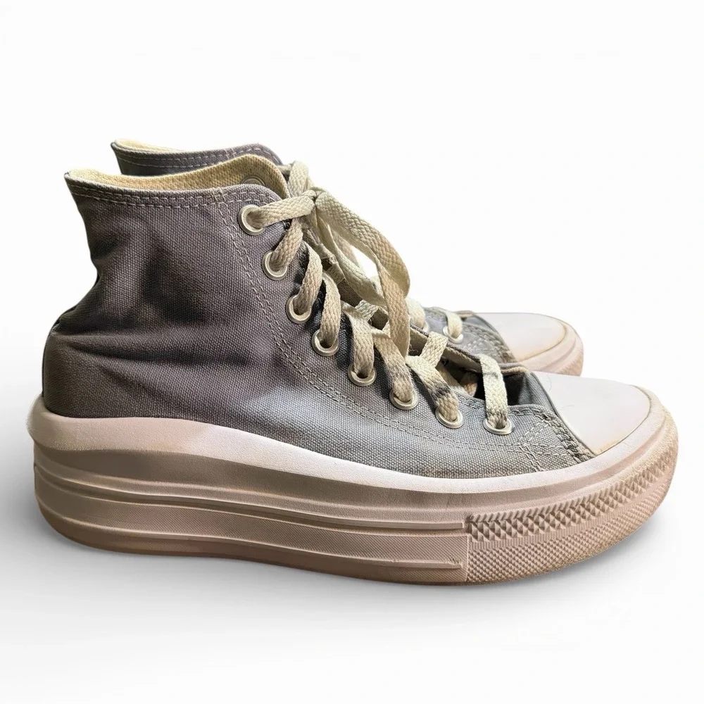 Converse Chuck Taylor All Star High Top Gray Canvas Sneakers‎ Size 7 - Picture 5 of 11